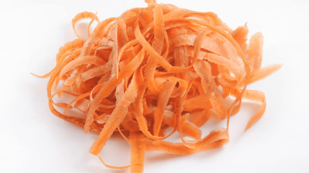Carrot peels should not be used unless the used carrots are organic