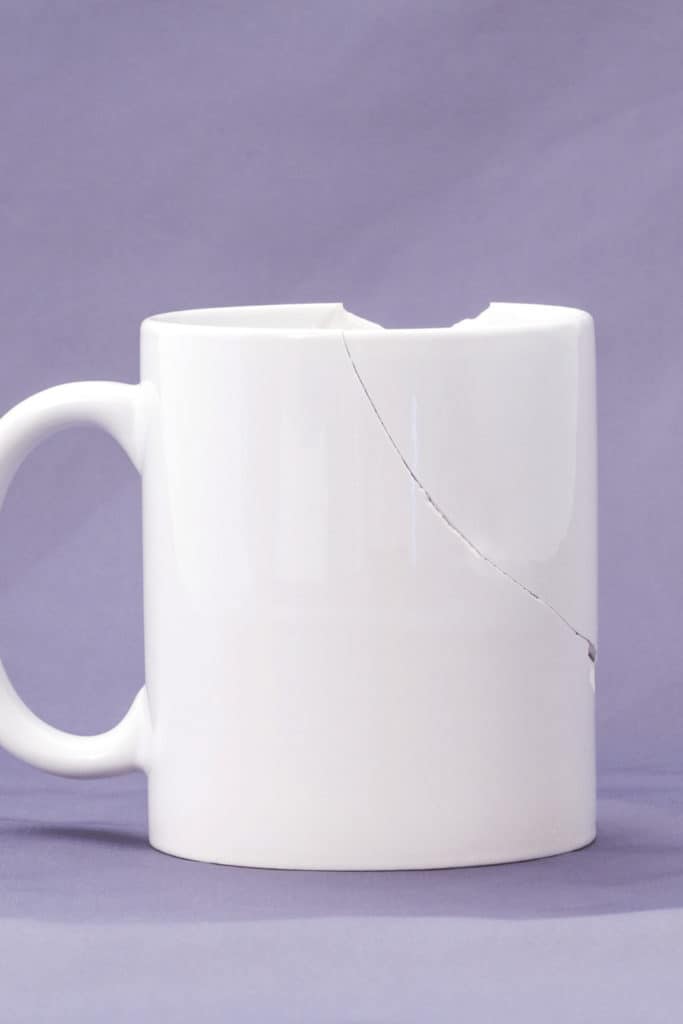 Bacteria can be lodged in a cracked ceramic cup. It is therefore not safe to use