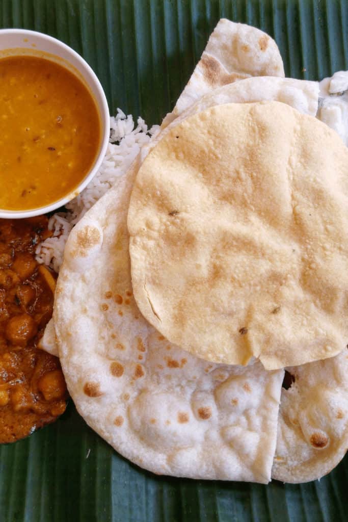 Indian curry is often eaten with naan bread
