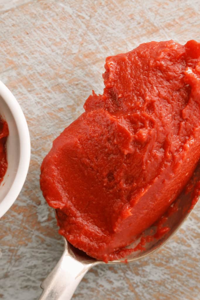 Tomato paste is best heated with other liquids