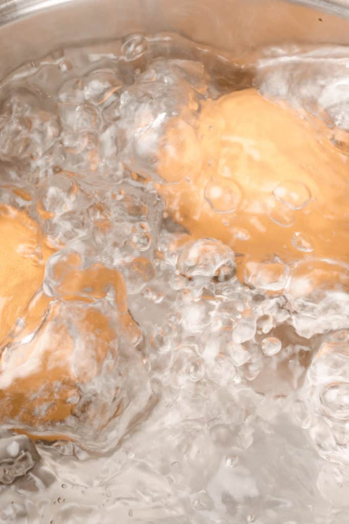 Use room temperature eggs when making hard-boiled eggs