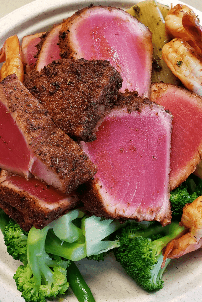 You can thaw ahi tuna steaks by leaving them in the fridge over night