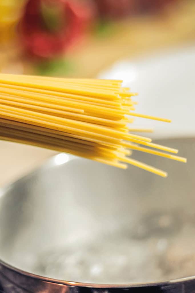 Dry pasta will gain 2.25x its weight when cooked al dente