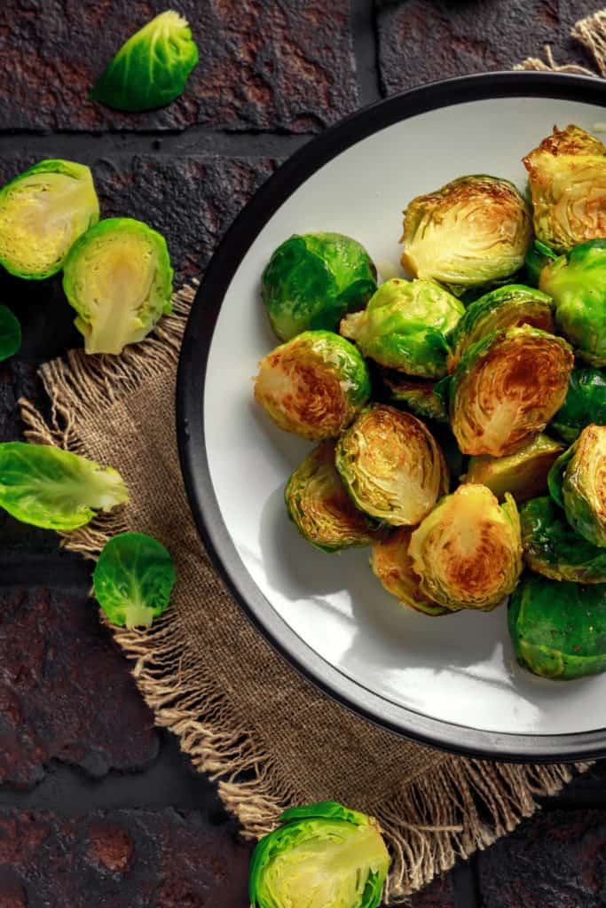 If brussel sprouts are grey inside they should also be discarded as this also is a sign of mold