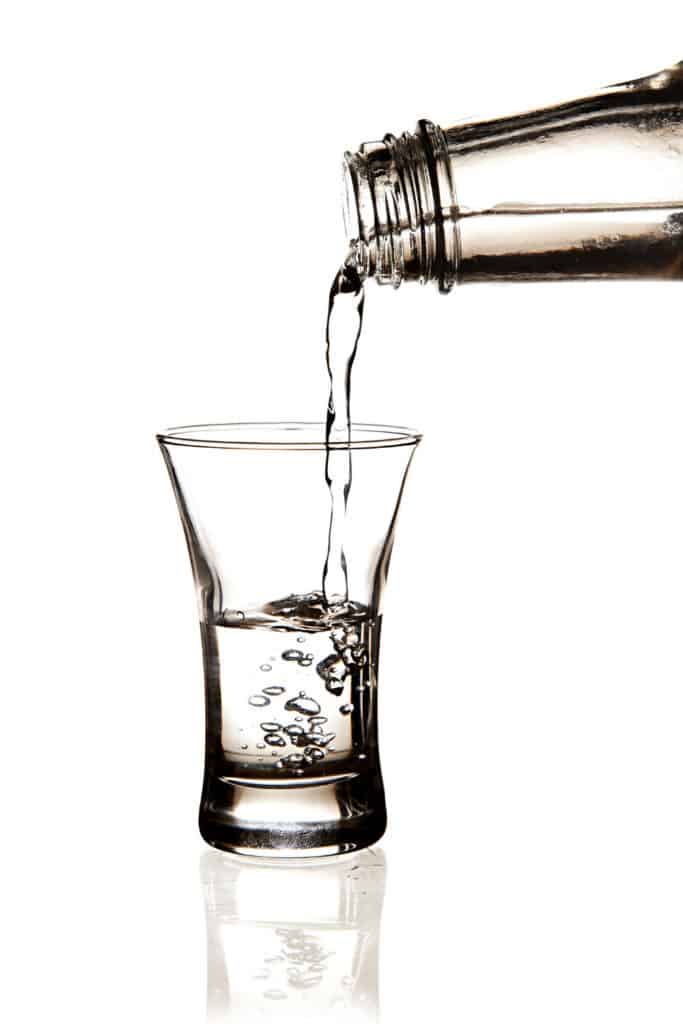 A broken seal speeds up the evaporation process in vodka