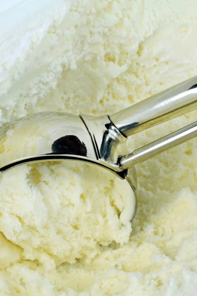 A sugar taste is part of an unflavored ice cream taste