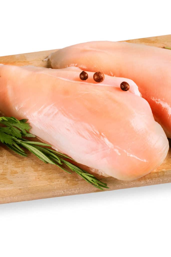 It is safe to eat chicken that has red spots on it