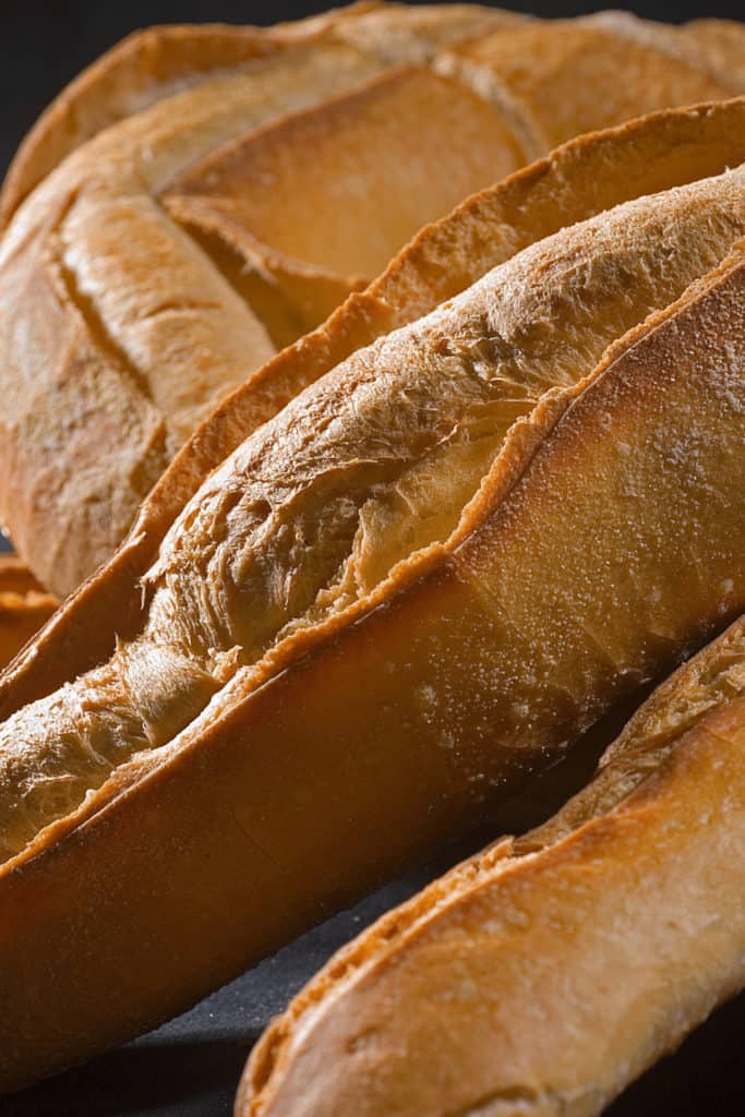 Split-top bread has the advantage that there is no risk of potential filling to come out