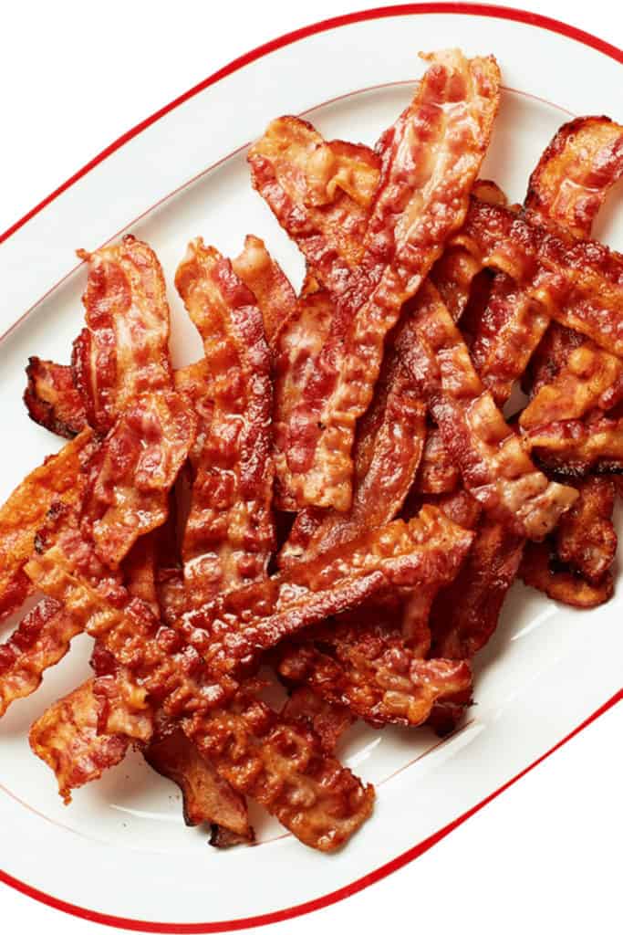 The white stuff coming out of bacon is not bad and makes bacon taste nice and juicy