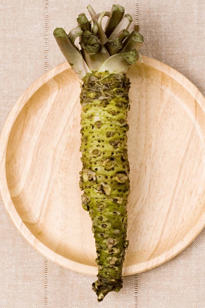 Usually horseradish is served instead of real wasabi as it is much cheaper