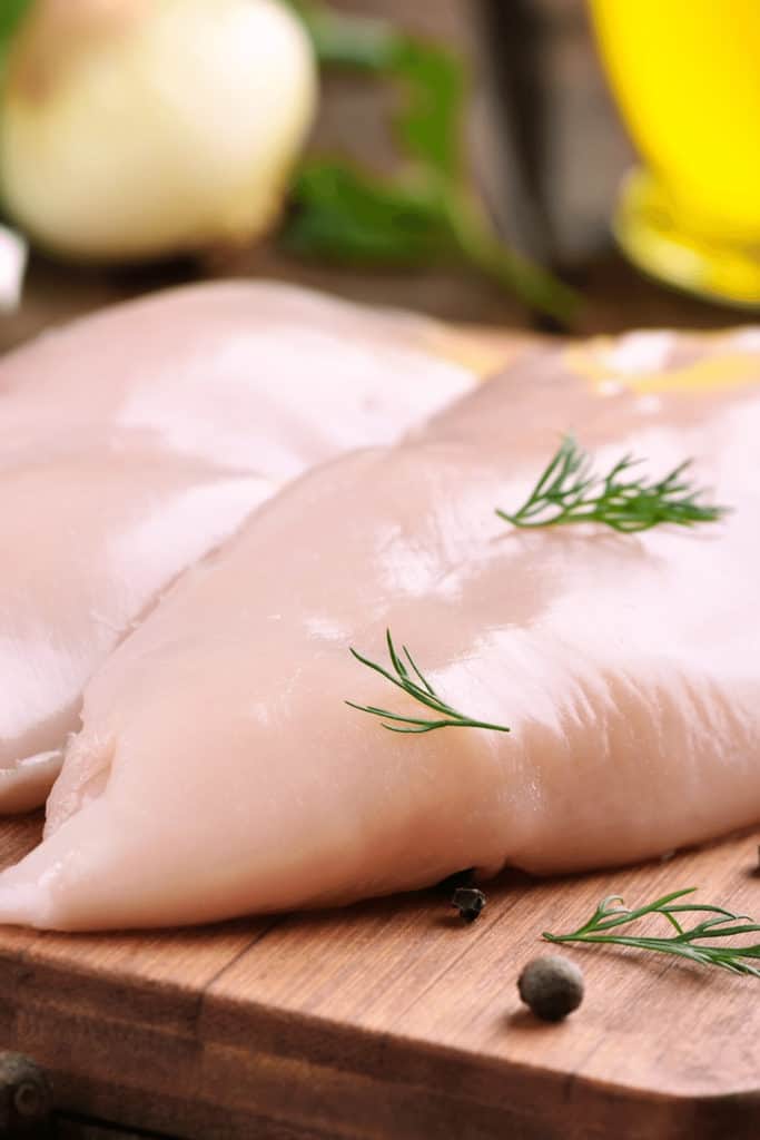 Water in chicken can lead the chicken to become slimy after defreezing