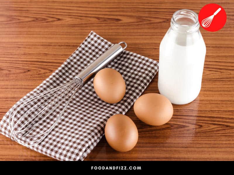 Adding too much milk to eggs may also cause your eggs to become watery. A good rule to follow is one tablespoon of milk for every egg.