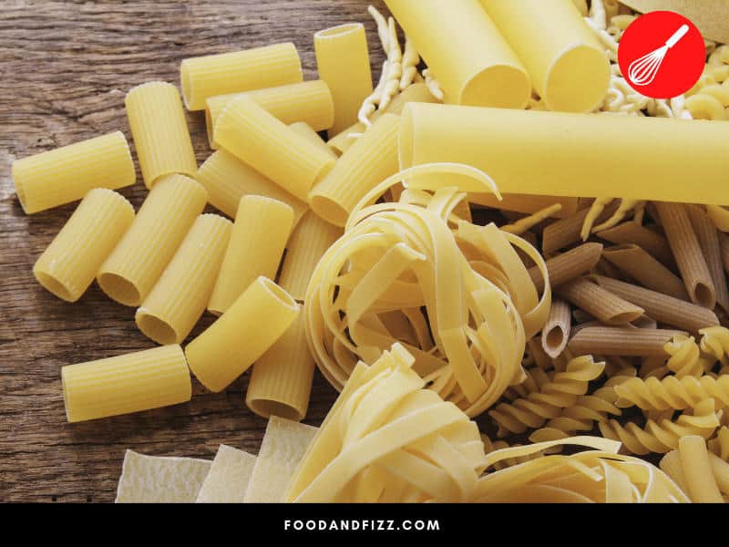 Dried pasta is more readily available, convenient to store, and gives you the option to store as many shapes as you want.