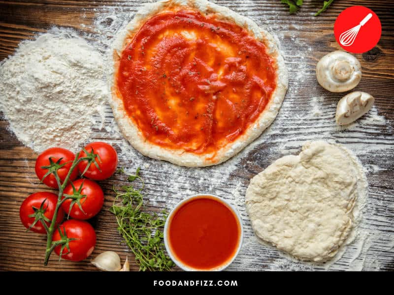 Pizza dough is simple to make at home, and allows you to customize your pizza with your own flavors.