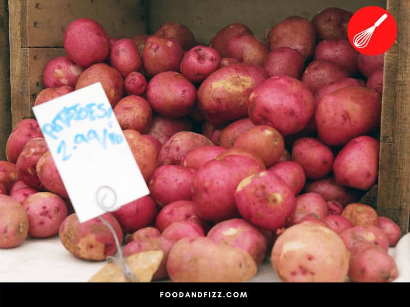 Red potatoes are great for salads because they are smaller and holds dressings well.