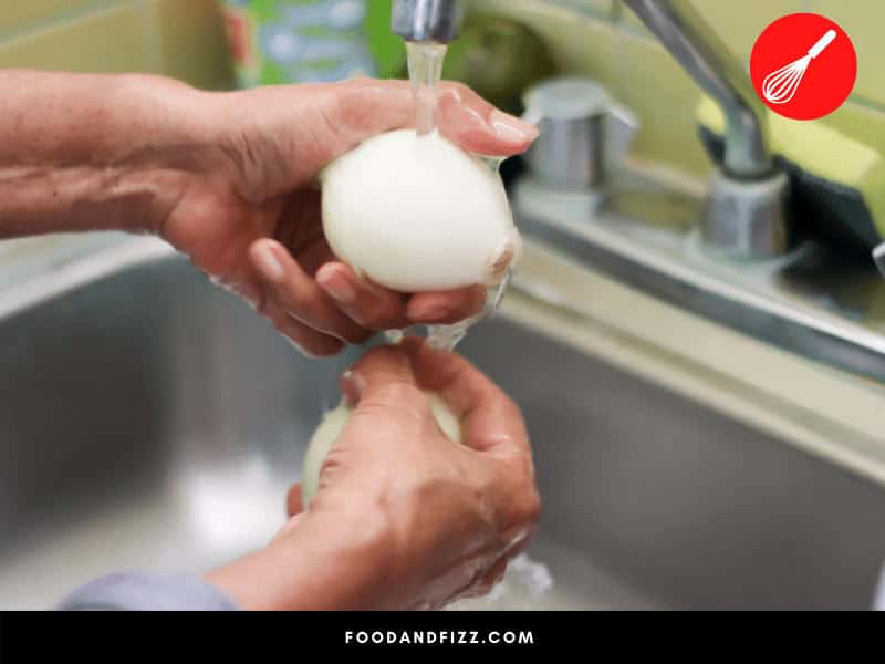 Rinsing onions washes away some of the chemicals responsible for its pungent smell.