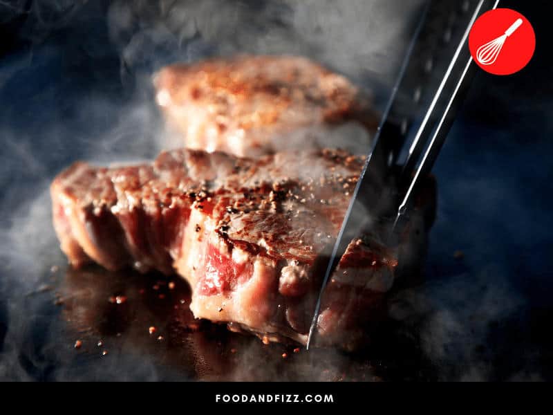 Sear your steaks at high heat to seal in the meat juices.