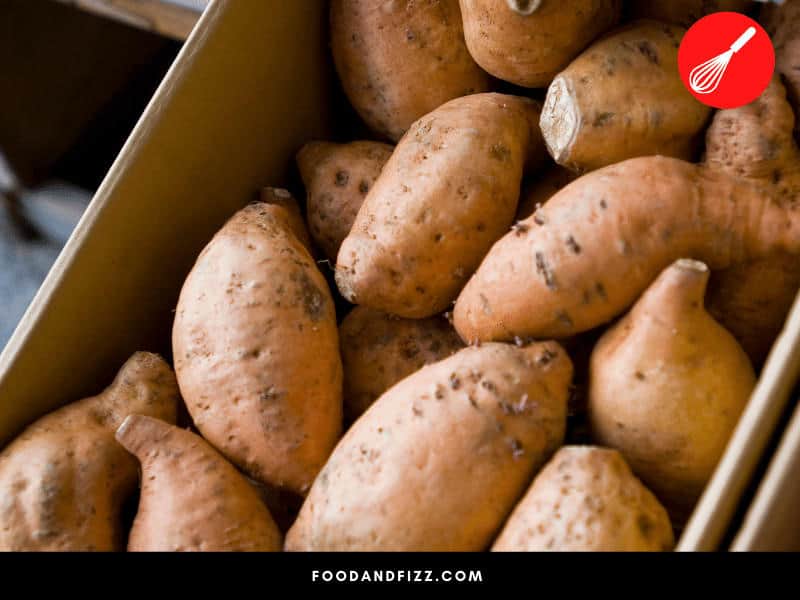 Store your sweet potatoes in a dry, cool place where they won't be exposed to moisture.