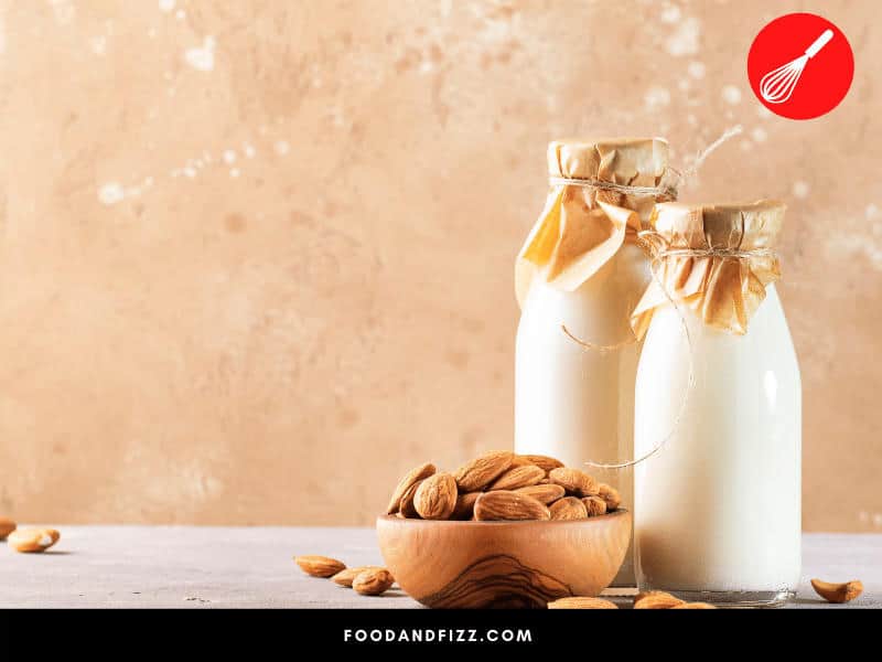 The moist heat method will pasteurize almond milk
