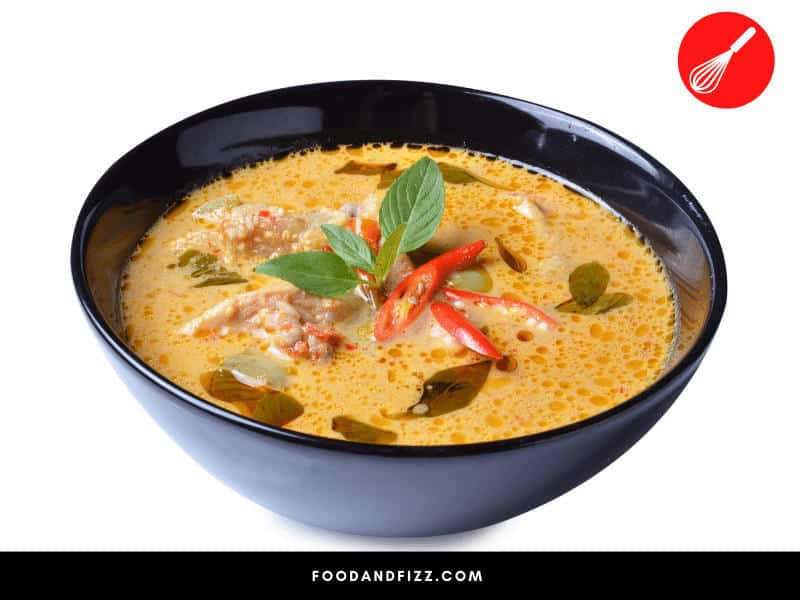 To thicken Thai curry use a puree of some of the ingredients