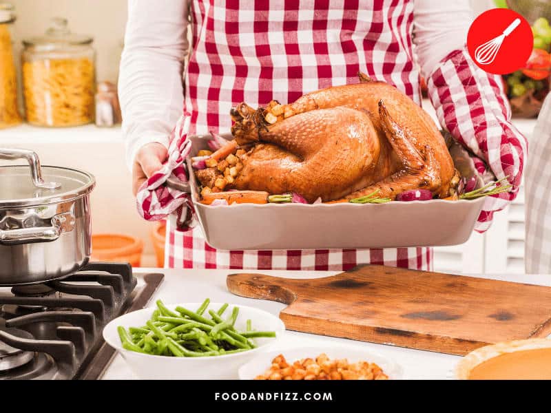 Trussing is the tradition of tying up the bird's legs, and has always been done both by professional cooks and home cooks alike.