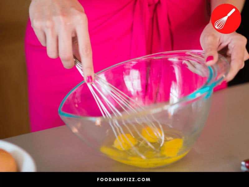 Whisking eggs prior to putting them on the stove ensures soft, fluffy eggs.