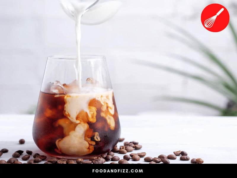 You can also steep your coffee grounds in milk , refrigerate and strain after 8 hours to make a delicious cold brew coffee.