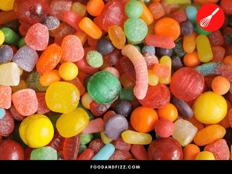 A lot of candies contain gelatin, especially those with a chewy or gummy texture.