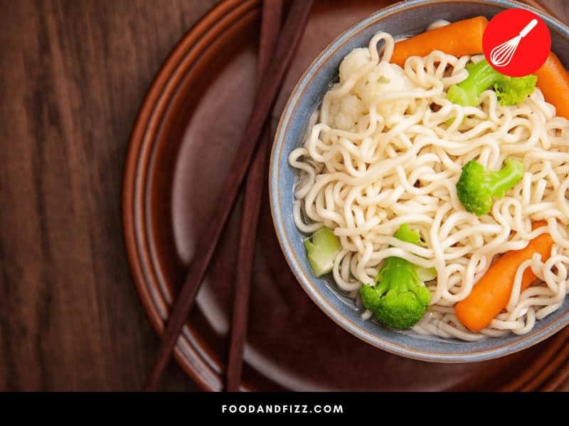 Adding fresh vegetables is a great way to make your canned noodle soup a little bit healthier.