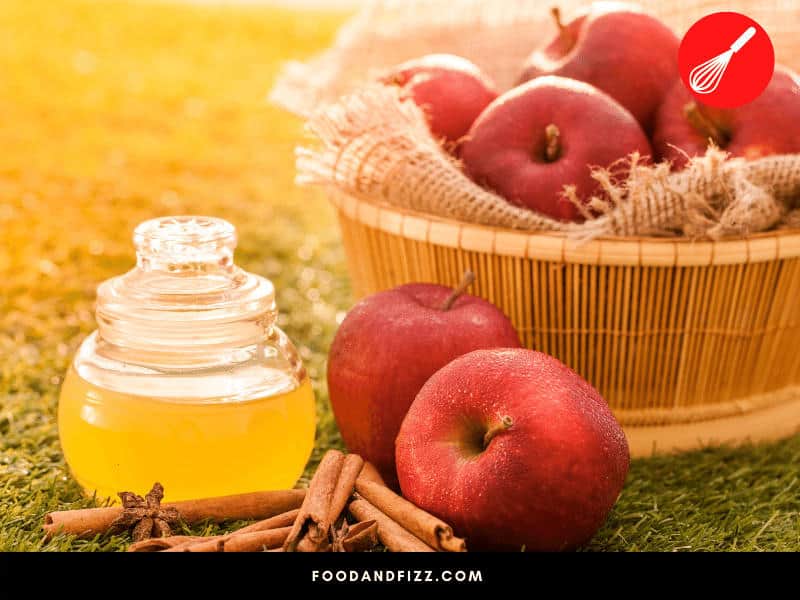 Apple cider vinegar is made from fermenting apples. It has a light fruit flavor with a touch of sweetness.