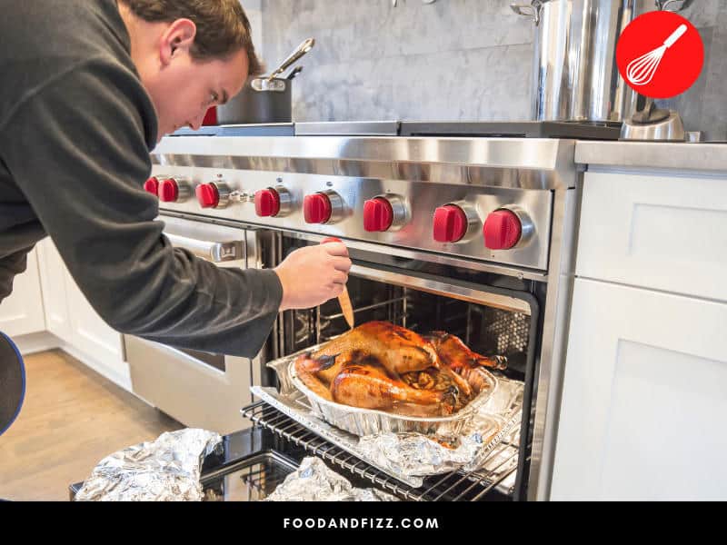 Basting your turkey in its cooking liquids brings out the flavor and increases the amount of drippings produced.