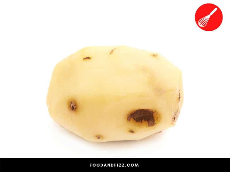 Brown spots on potatoes are called "internal rust spots" and may be due to stress, insufficient calcium, pests, viruses and fungi and potato varietal susceptibility.
