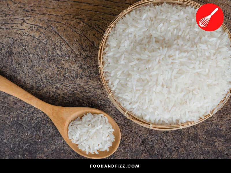 Count the number of grains in one teaspoon and multiply by 48 to get the total amount of rice grains in one 8-ounce cup.