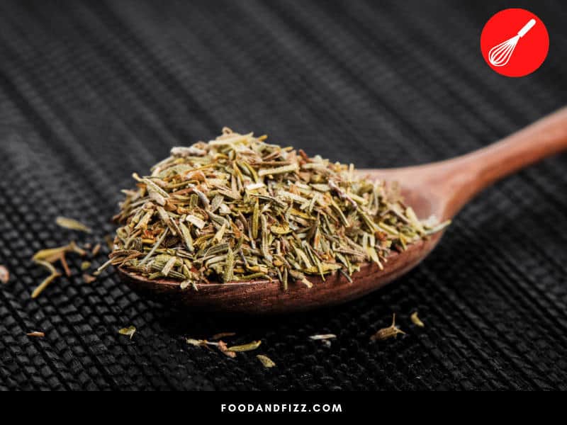 Dried herbs are more concentrated in flavor than fresh herbs, which is why you always need less when substituting in recipes.