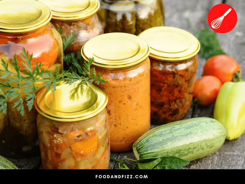 High acid foods like vegetables can be canned using the Water Bath Canning method while low-acid foods like meat must be canned by the Pressure Canning Method.