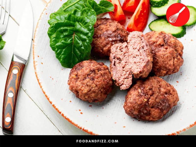 If your meatballs are too dry, you can poke them with a toothpick or cut them in half, and add broth or sauce as you heat them so they can absorb moisture.