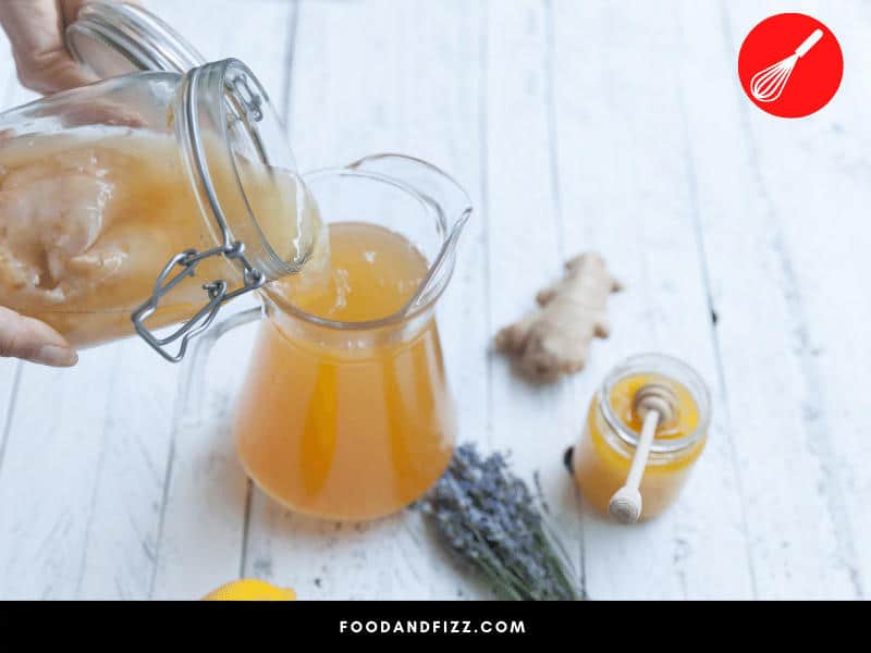In the case of kombucha, tiny bits of the scoby can find their way into your kombucha tea.