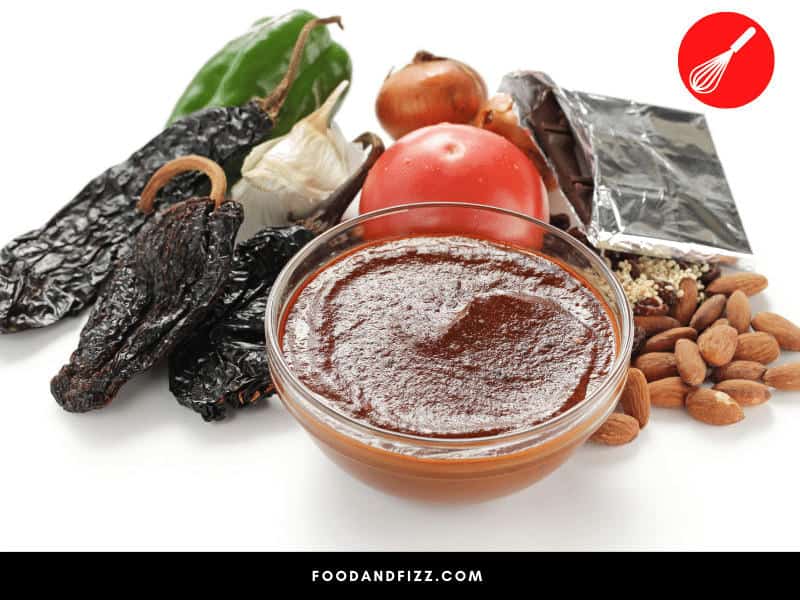 Mole ingredients vary from place to place but what they have in common is spicy, sour, sweet and thickening ingredients.