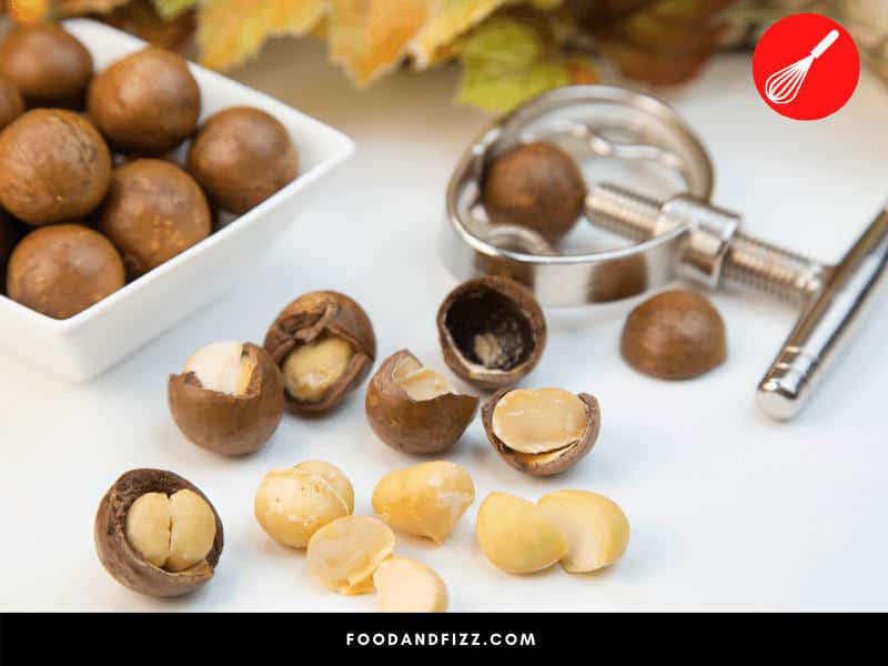 Macadamia nuts have a lot of health benefits. They contain fiber, protein and good fats.