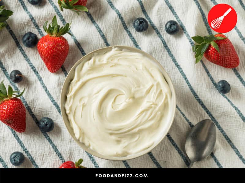 Mascarpone is an Italian cheese that can work as a substitute for double cream when used as a topping.
