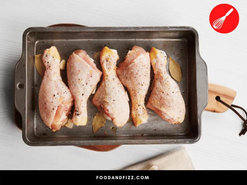 One way to dry chicken is to lay them flat on a baking tray and put in an oven or dehydrator at a low temperature of 40 °F.