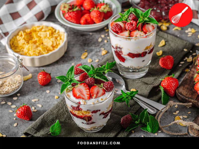 Plain yogurt can be dressed up by adding fruits, nuts, herbs and oats, and other creative ingredients.