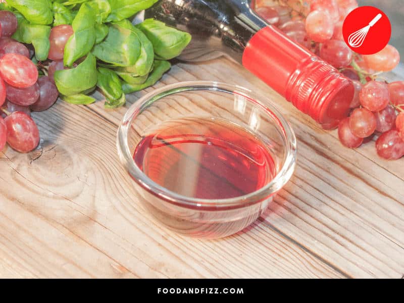 Red wine vinegar is made from fermenting red wine. It can have a tangy and fruity flavor.