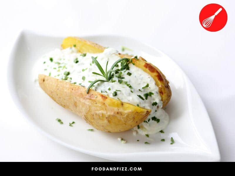 Sour cream can be used in many savory dishes like baked potatoes.