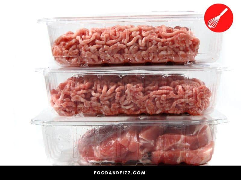 Even when properly stored, ground beef only lasts 1-2 days in the fridge, and 3-4 months in the freezer.