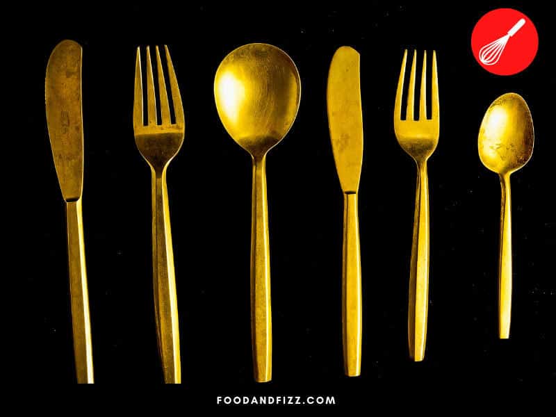 The first modern flatware was created in the 18th Century and was made from sterling silver and other precious metals.