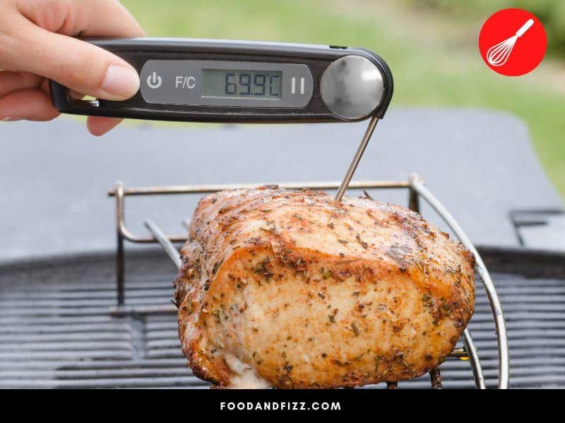 A meat thermometer helps you accurately determine the proper doneness for your meat to ensure it is not undercooked.