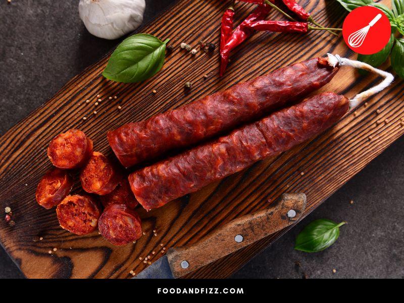Chorizo is a spiced pork sausage that originated in Spain.