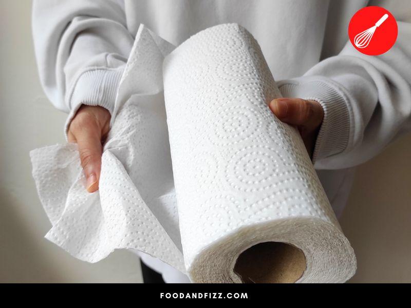 Harmful chemicals are used in producing paper towels and they have no taste, flavor and nutritional value.
