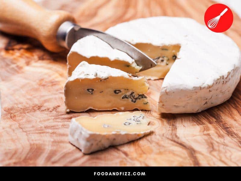 On soft cheeses like Brie, mold on the surface of the cheese and not on the outer rind, is a sign that it should be discarded.